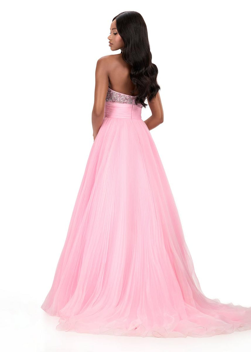 ASHLEYlauren Pleated Skirt Prom Dress 12275