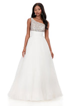 ASHLEYlauren Pleated Skirt Prom Dress 12275