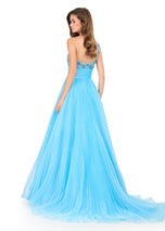 ASHLEYlauren Pleated Skirt Prom Dress 12275
