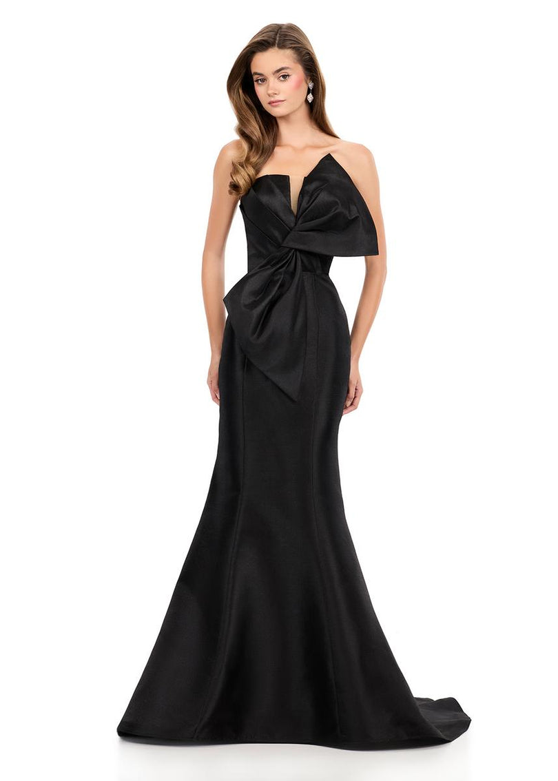 ASHLEYlauren Tight Bow Prom Dress 12279