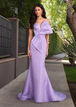 ASHLEYlauren Tight Bow Prom Dress 12279