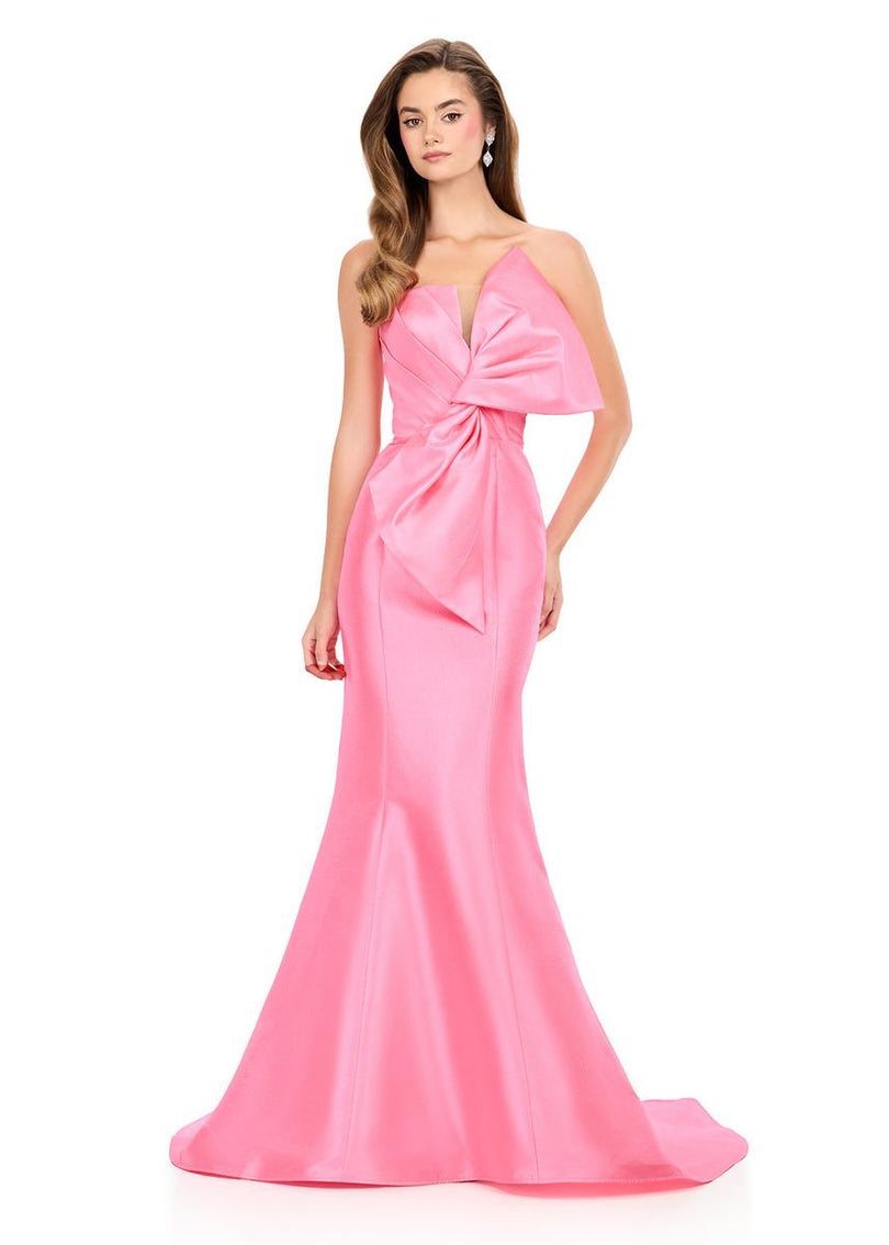 ASHLEYlauren Tight Bow Prom Dress 12279