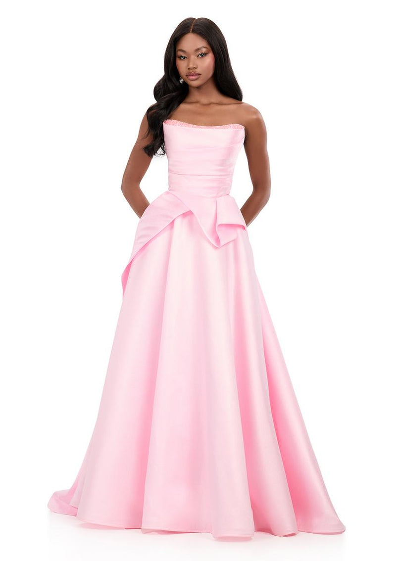 ASHLEYlauren Mikado Ball Gown Prom Dress 12280
