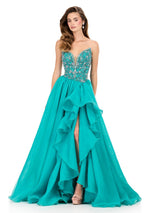 ASHLEYlauren Layered Organza Ball Gown Prom Dress 12281