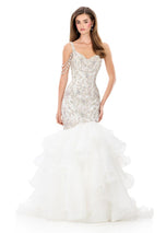 ASHLEYlauren Beaded Fitted Prom Dress 12282