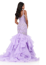 ASHLEYlauren Beaded Fitted Prom Dress 12282