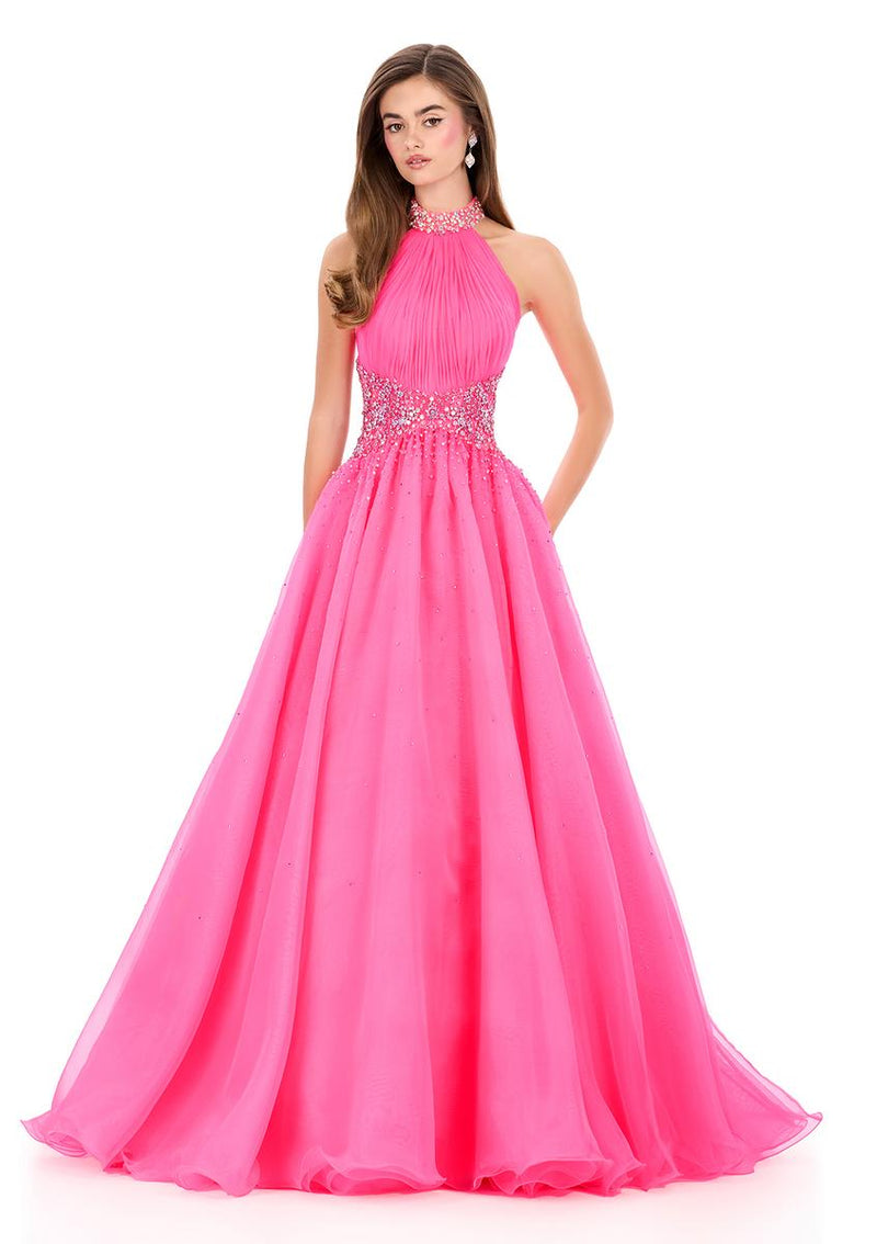 ASHLEYlauren Organza Ballgown Prom Dress 12283