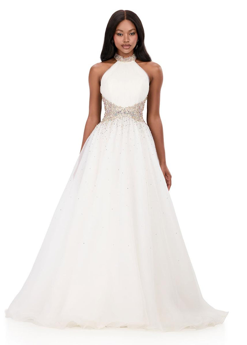 ASHLEYlauren Organza Ballgown Prom Dress 12283
