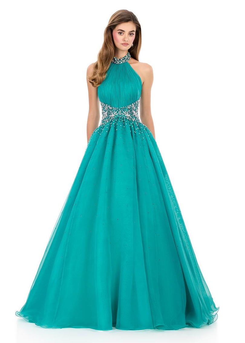 ASHLEYlauren Organza Ballgown Prom Dress 12283
