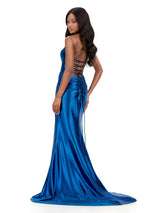 ASHLEYlauren Jersey Plunging Prom Dress 12285