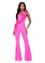 ASHLEYlauren 3D Floral Jumpsuit 12290
