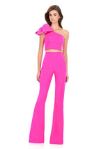 ASHLEYlauren One Shoulder Two Piece Jumpsuit 12292