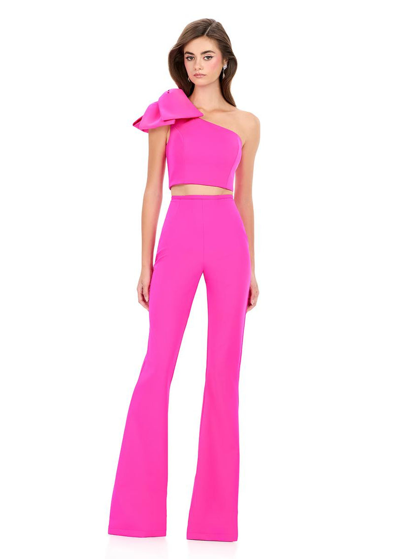 ASHLEYlauren One Shoulder Two Piece Jumpsuit 12292
