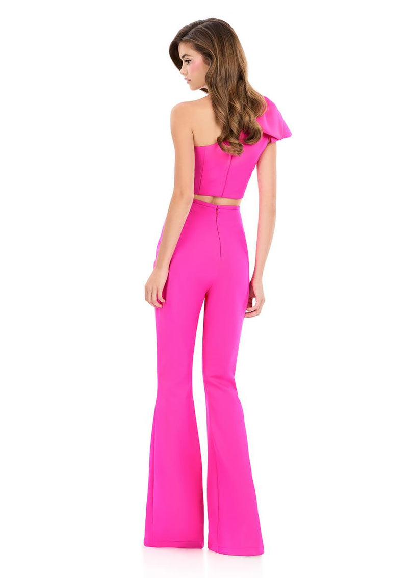 ASHLEYlauren One Shoulder Two Piece Jumpsuit 12292