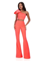 ASHLEYlauren One Shoulder Two Piece Jumpsuit 12292
