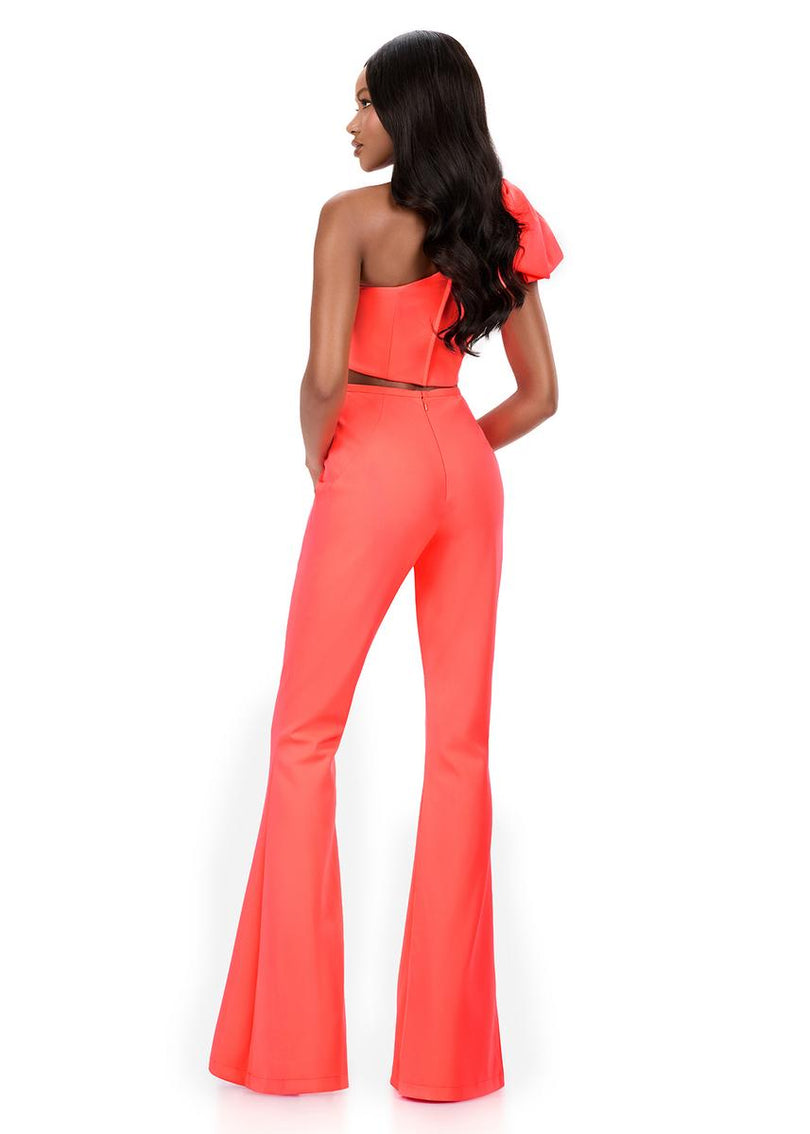 ASHLEYlauren One Shoulder Two Piece Jumpsuit 12292