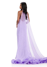 ASHLEYlauren Ruffle Hem Cape 12293