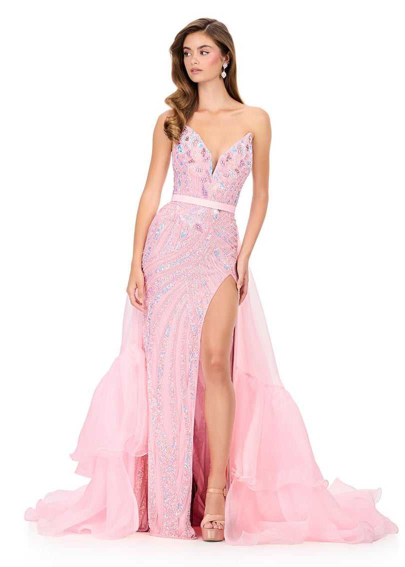 ASHLEYlauren Ruffle Overskirt 12294
