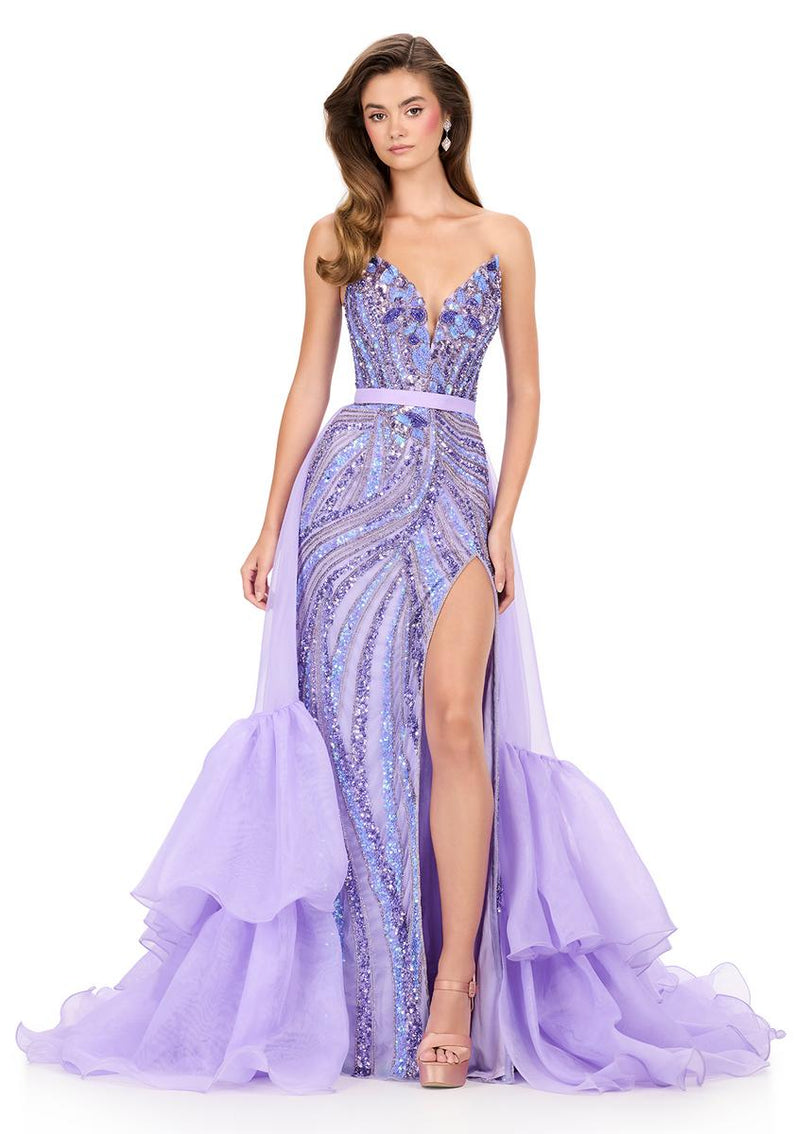ASHLEYlauren Ruffle Overskirt 12294