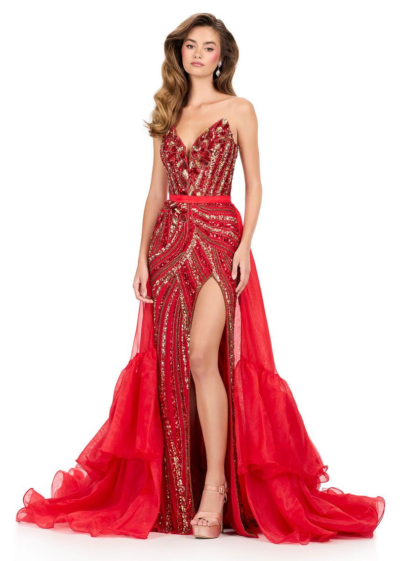ASHLEYlauren Ruffle Overskirt 12294