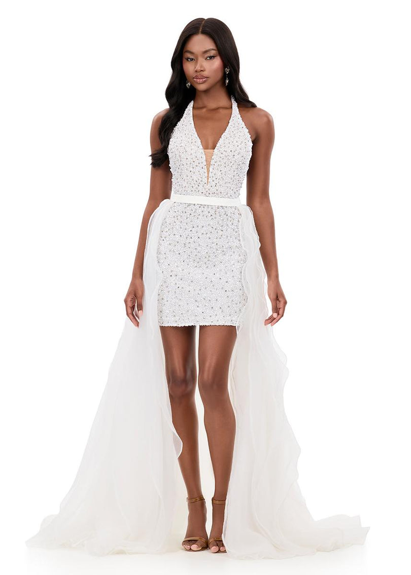 ASHLEYlauren Overskirt Prom Dress 12296