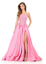 ASHLEYlauren Taffeta Prom Dress 12298