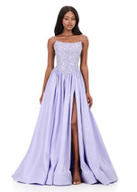 ASHLEYlauren Taffeta Prom Dress 12298