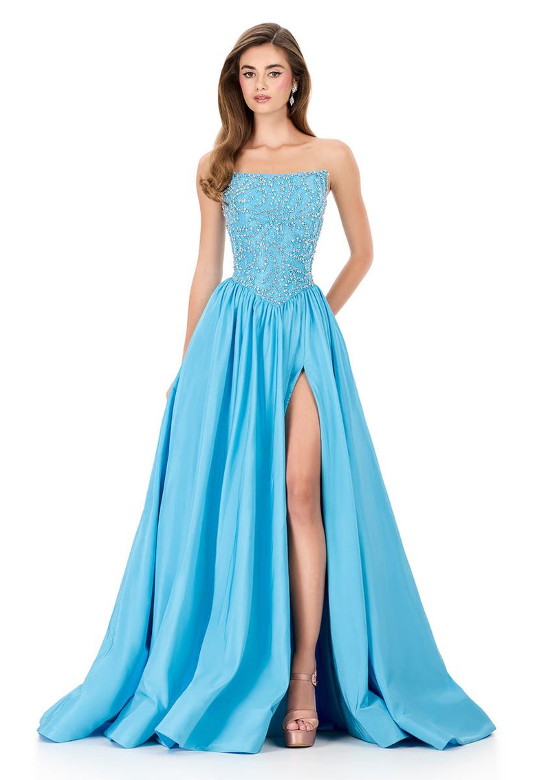 ASHLEYlauren Taffeta Prom Dress 12298