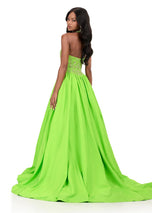 ASHLEYlauren Taffeta Halter Pageant Dress 12299