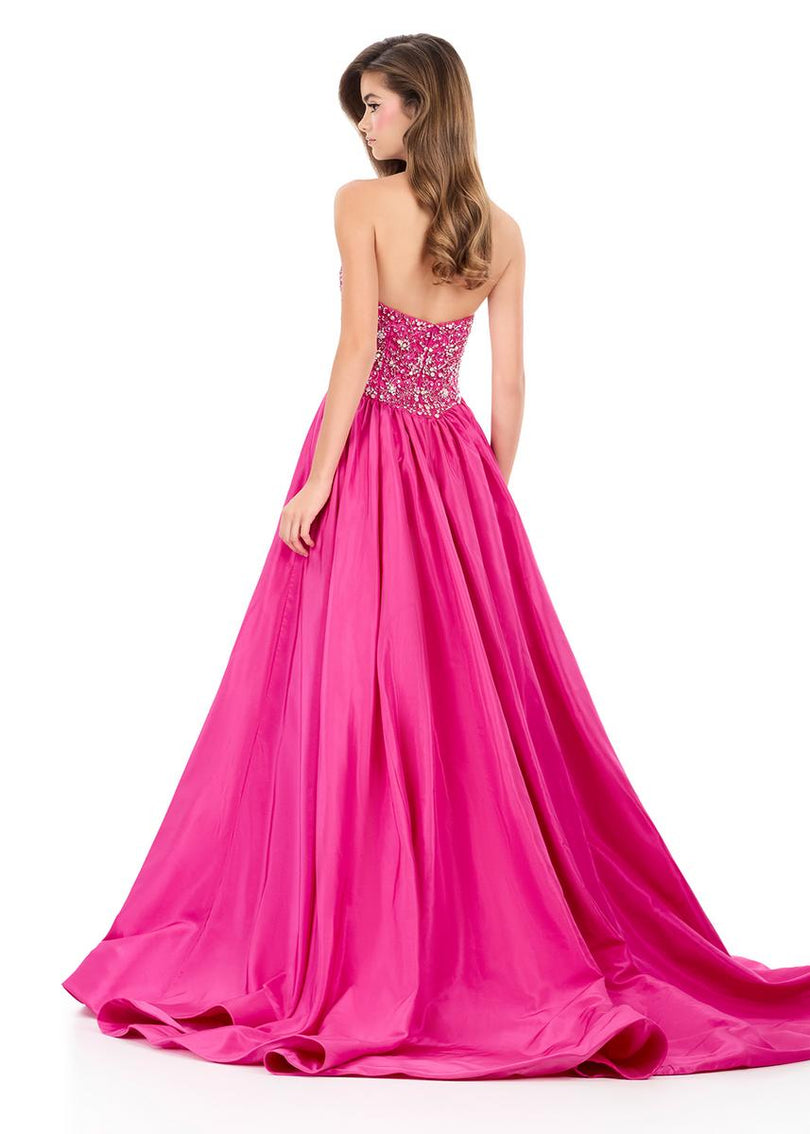 ASHLEYlauren Taffeta Halter Pageant Dress 12299