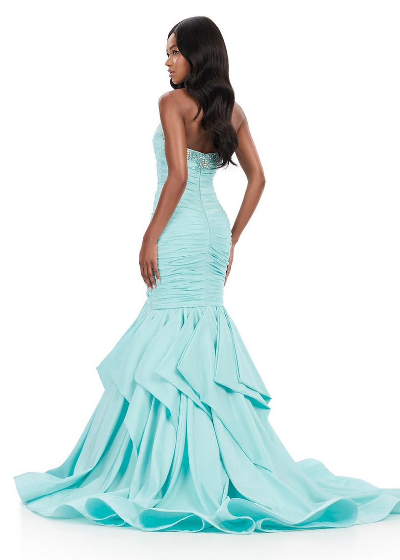 ASHLEYlauren Ruched Mermaid Prom Dress 12301