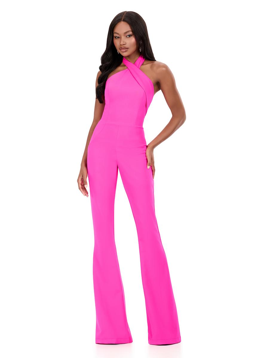 ASHLEYlauren Scuba Jumpsuit 12302