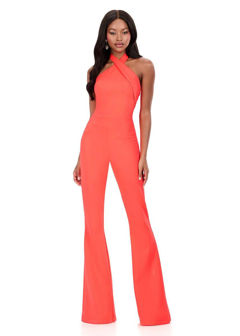 ASHLEYlauren Scuba Jumpsuit 12302