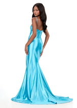 ASHLEYlauren Tight Ruched Corset Prom Dress 12303