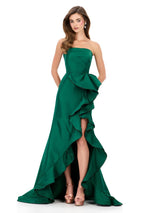 ASHLEYlauren Taffeta Ruffle Prom Dress 12309