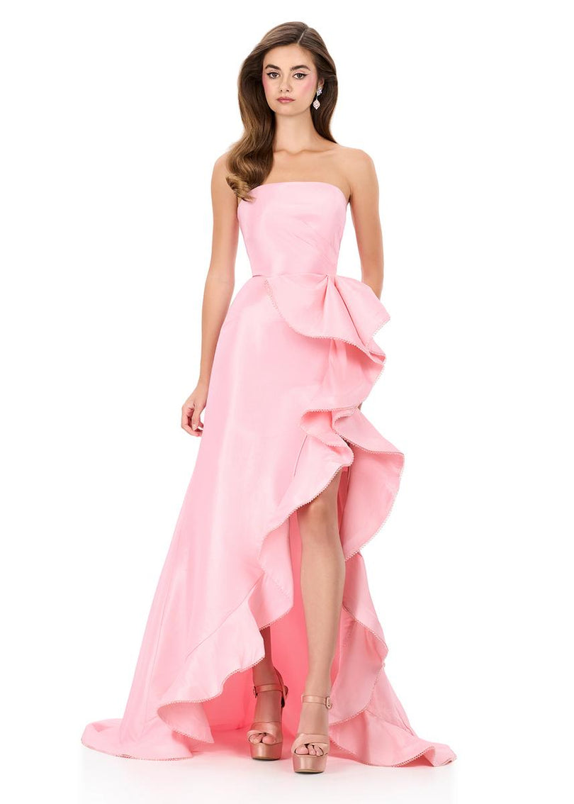 ASHLEYlauren Taffeta Ruffle Prom Dress 12309