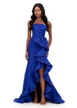 ASHLEYlauren Taffeta Ruffle Prom Dress 12309
