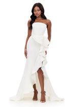 ASHLEYlauren Taffeta Ruffle Prom Dress 12309