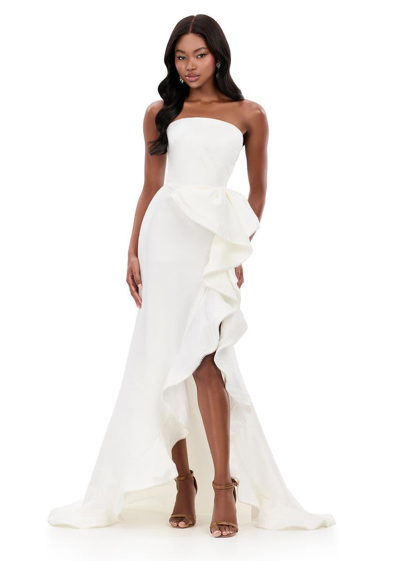 ASHLEYlauren Taffeta Ruffle Prom Dress 12309