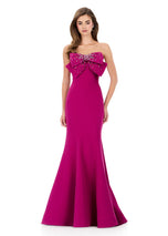 ASHLEYlauren Embellished Bow Tight Prom Dress 12311