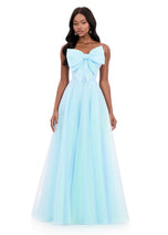 ASHLEYlauren Organza Bow Ballgown 12314