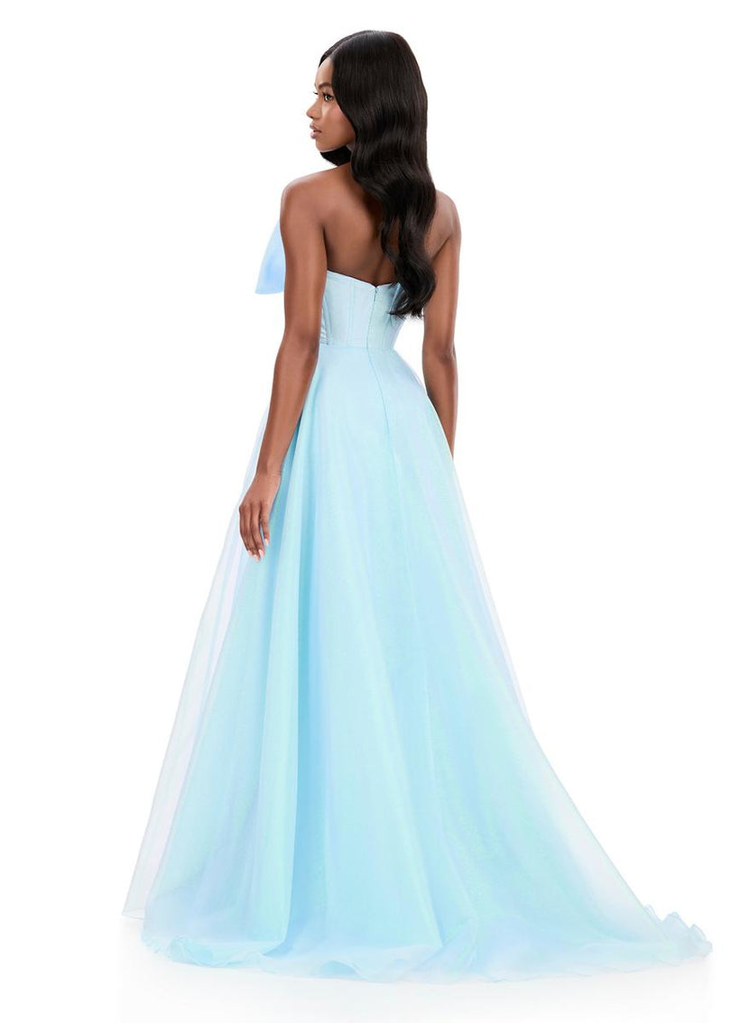 ASHLEYlauren Organza Bow Ballgown 12314