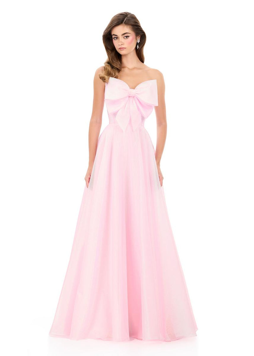 ASHLEYlauren Organza Bow Ballgown 12314