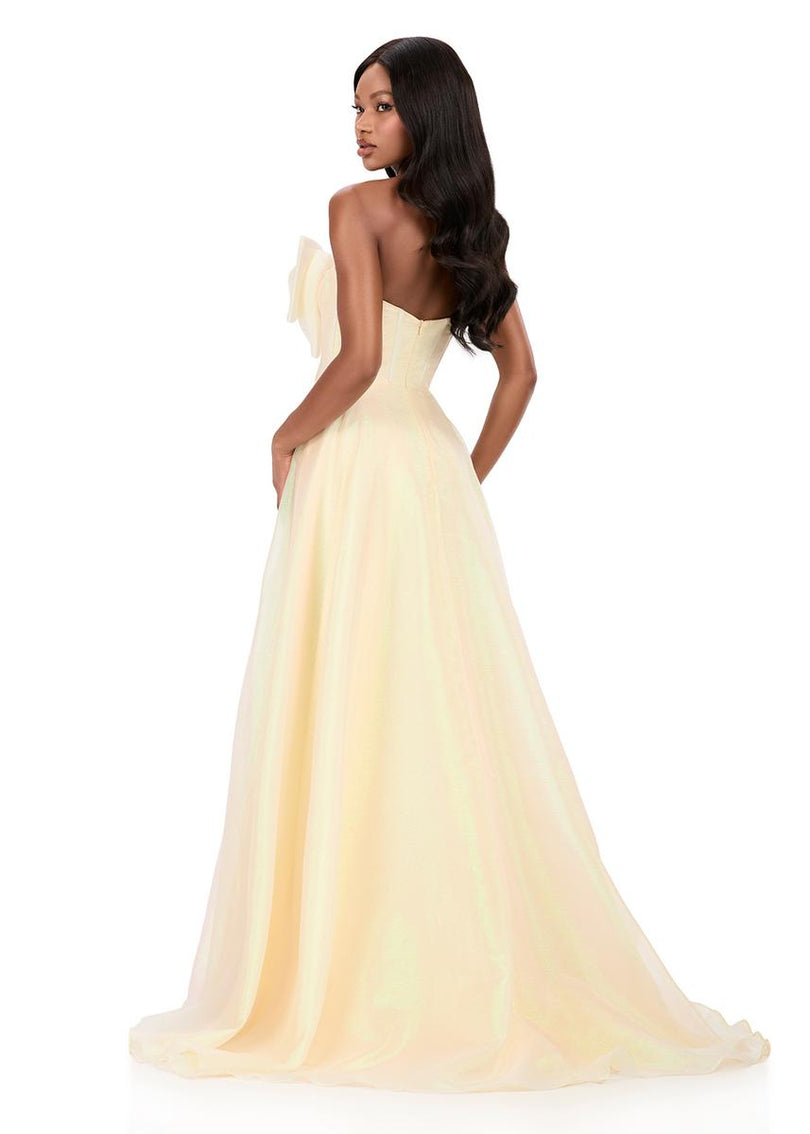ASHLEYlauren Organza Bow Ballgown 12314