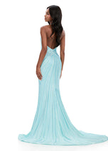 ASHLEYlauren Hot Stone Halter Prom Dress 12327