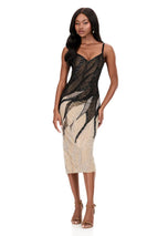 ASHLEYlauren Beaded Long Prom Dress 12330