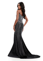 ASHLEYlauren Beaded Corset Prom Dress 12356