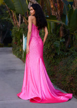 ASHLEYlauren Beaded Corset Prom Dress 12356