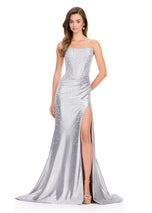 ASHLEYlauren Beaded Corset Prom Dress 12356