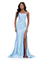 ASHLEYlauren Beaded Corset Prom Dress 12356